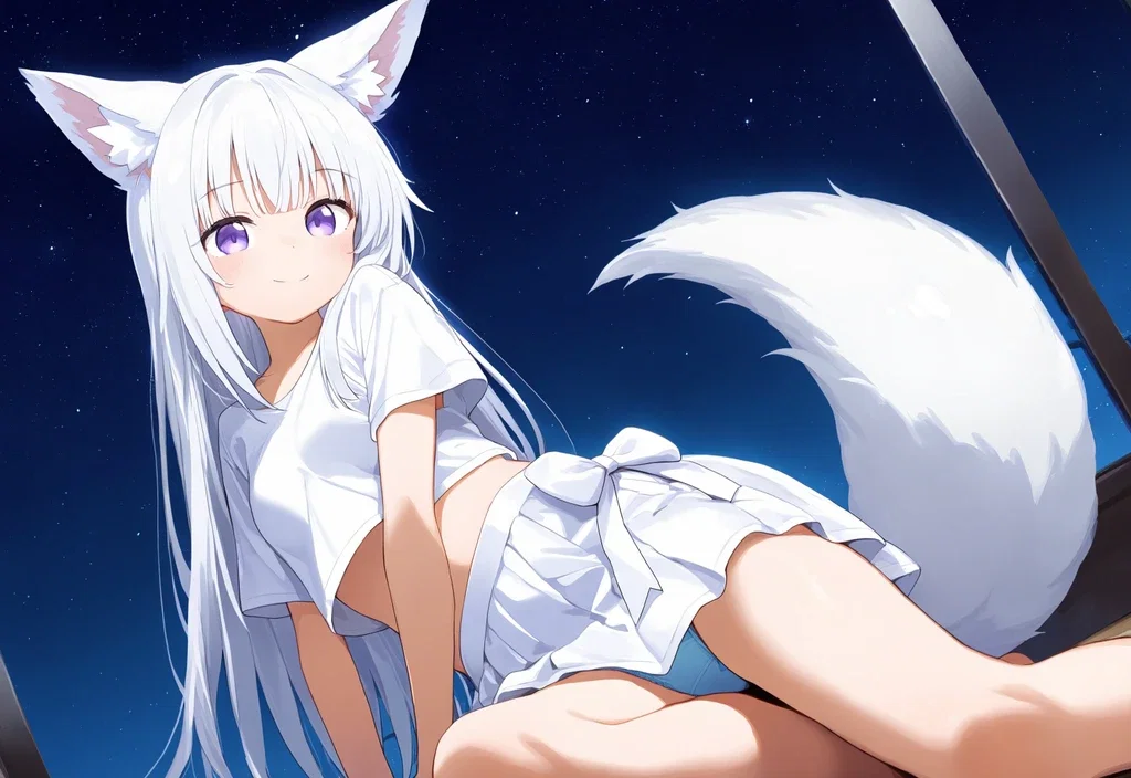 夜の白(狐)