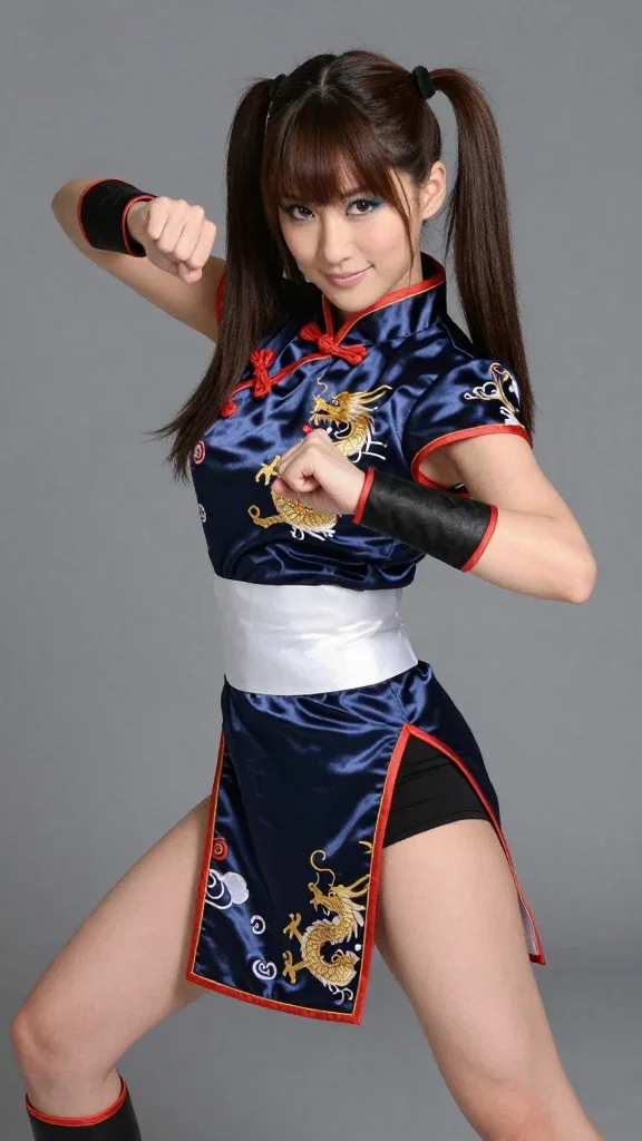 ツインテールの女武道家