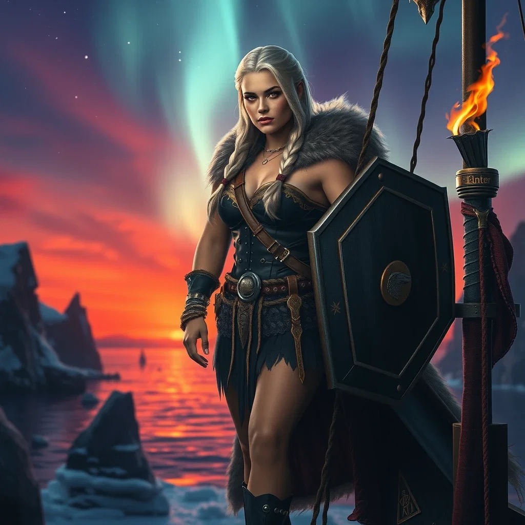 A stunning Norse warrior woman