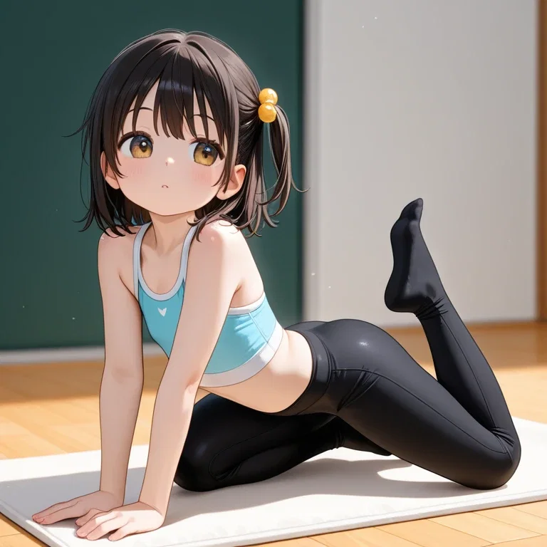 ヨガをする女の子1