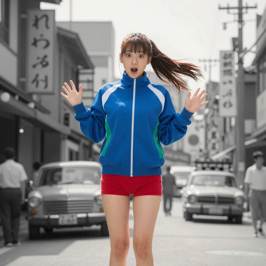 昭和時代にタイムスリップした女子高生