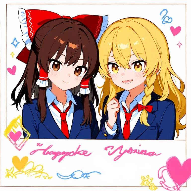 レイマリたちのプリクラ