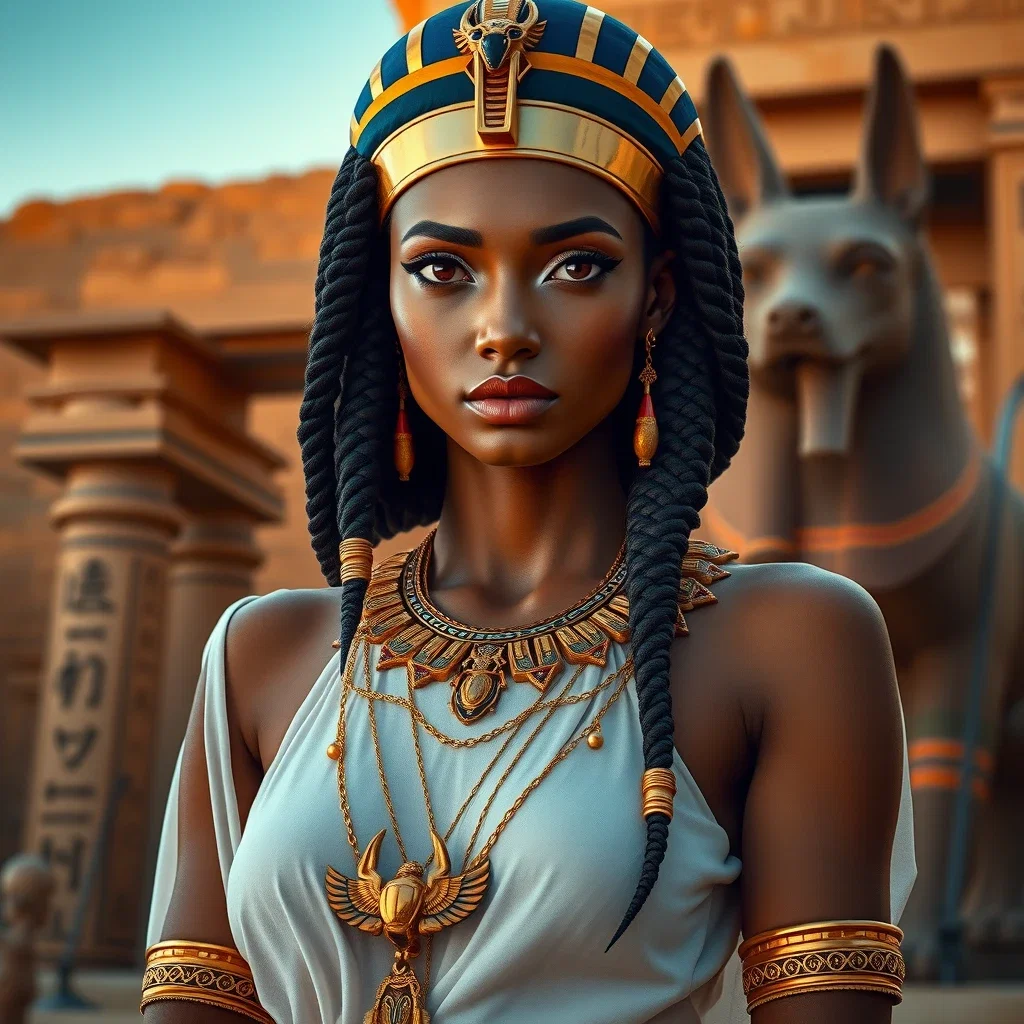 Portrait of a stunning Egyptian goddess