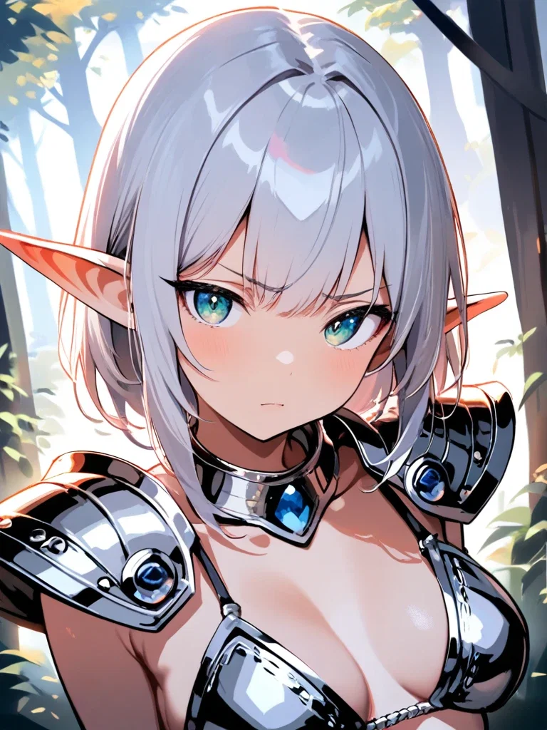 不信感強めのエルフの剣士