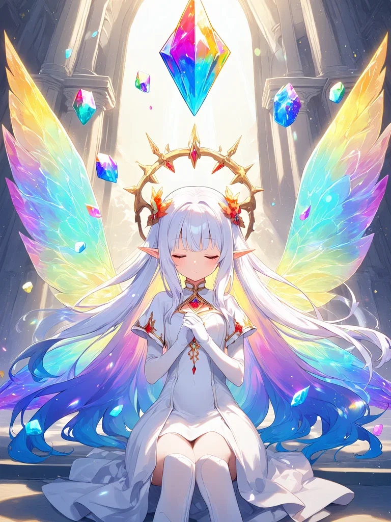 神殿で出会った天使