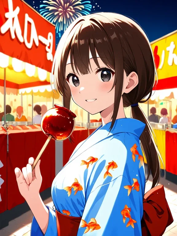 念願のりんご飴サイコゥ！！！！