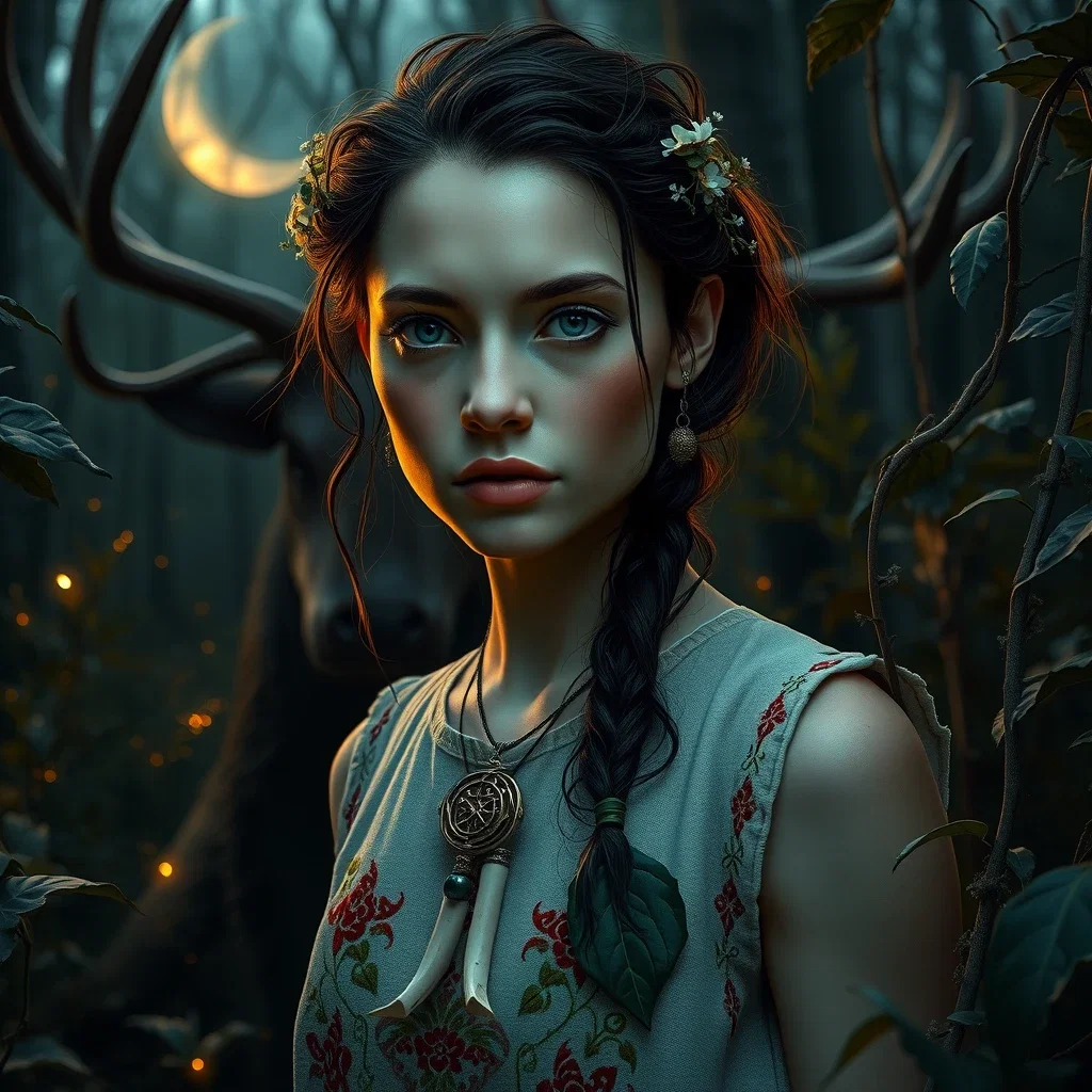 Portrait of a mysterious Slavic woman
