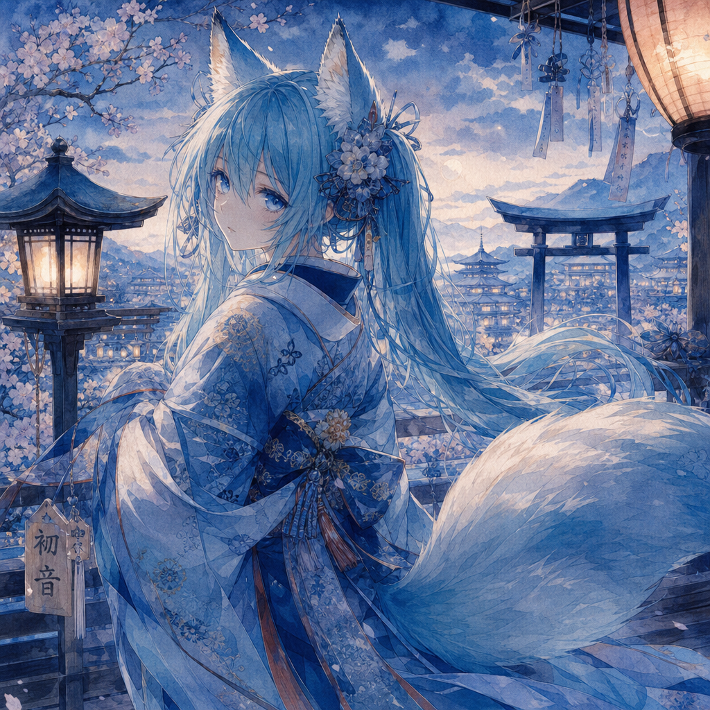 狐の初音ミクです。