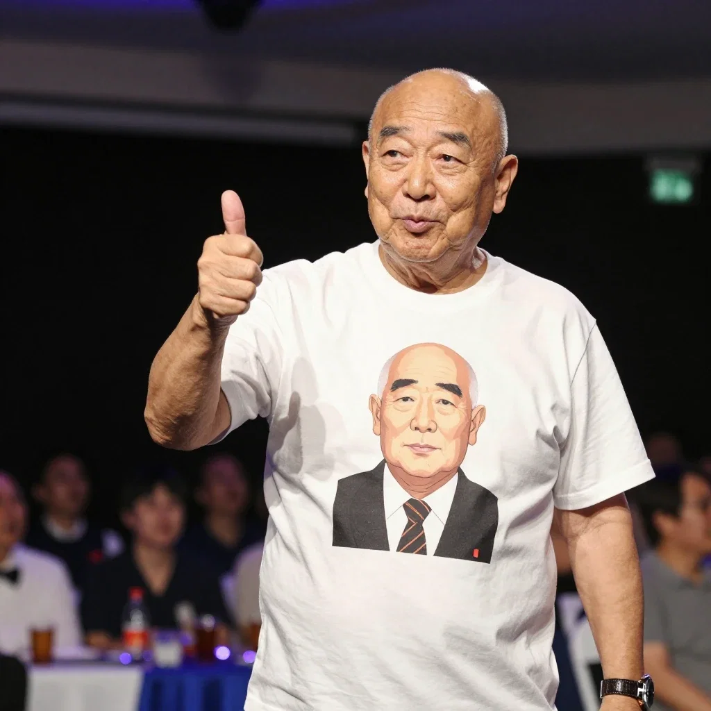 皆様ご待望の「にゅい特製おじさんTシャツ」発売決定しました！！