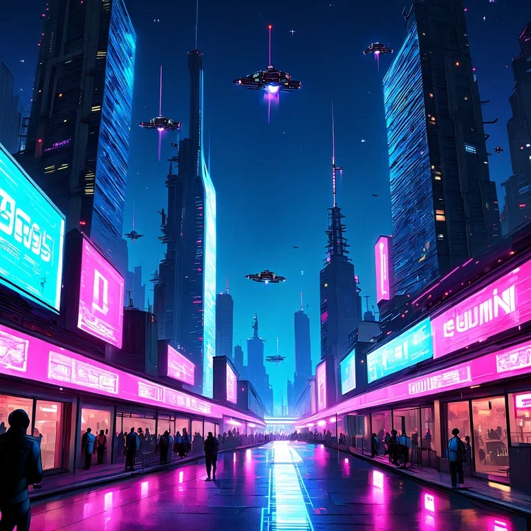 Cyberpunk city at night  PART3