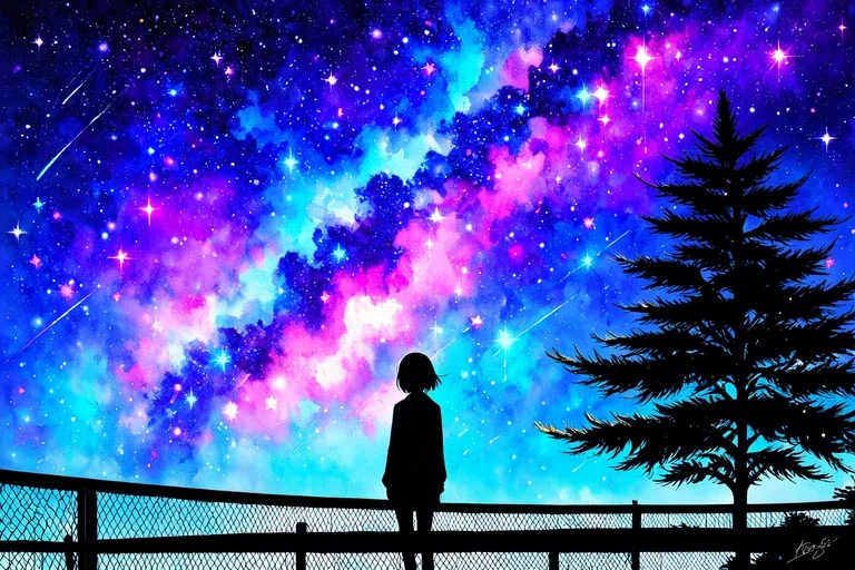 芸術的な星空