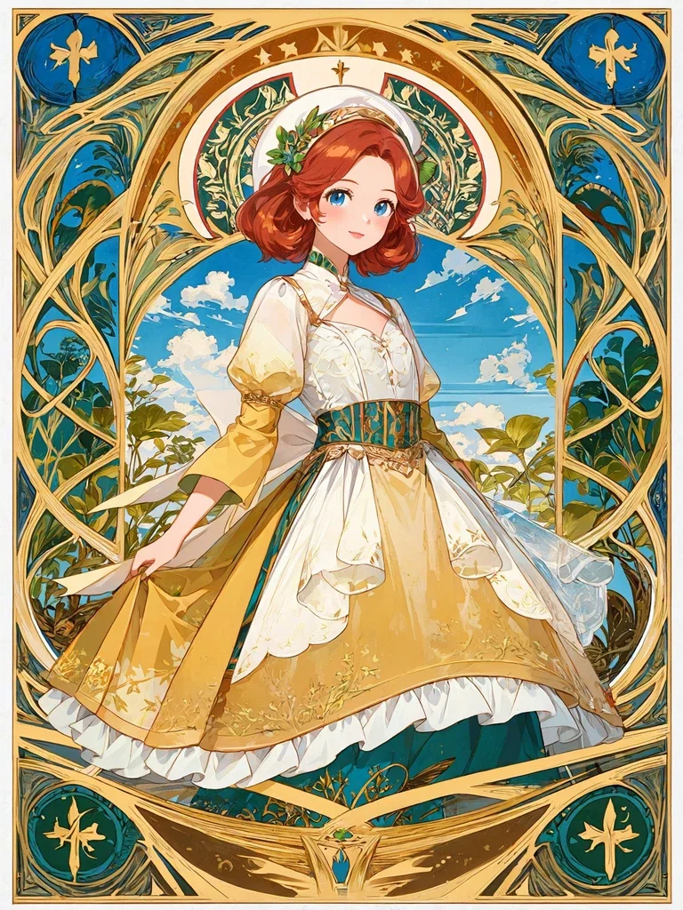 ミュシャ風女の子