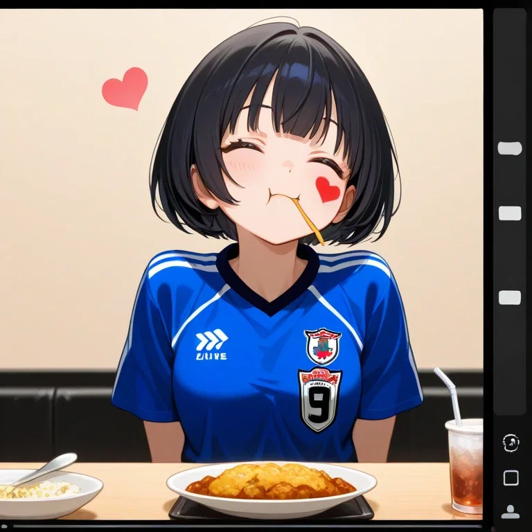 日本代表を応援する女の子3