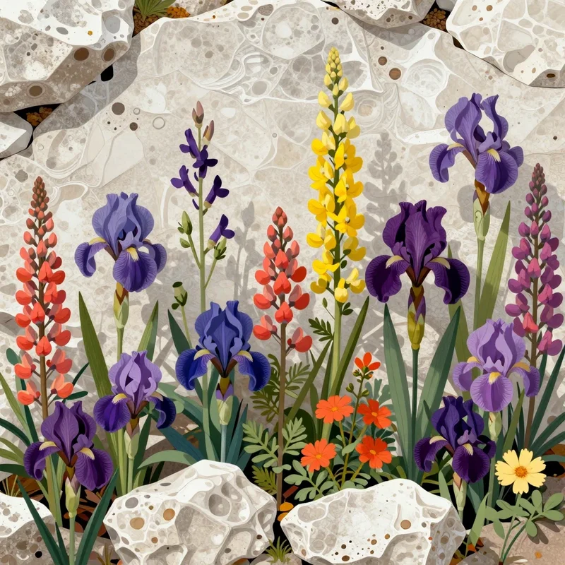 Harmonie des Fleurs et de la Pierre