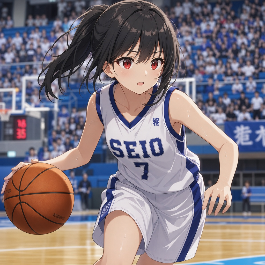 ドリブルをする女の子