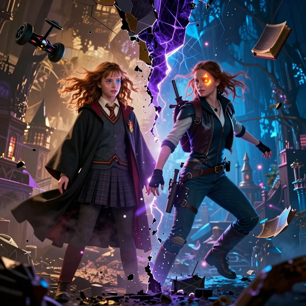 A multiverse collision moment, (Harry Potter+Hunger Games)