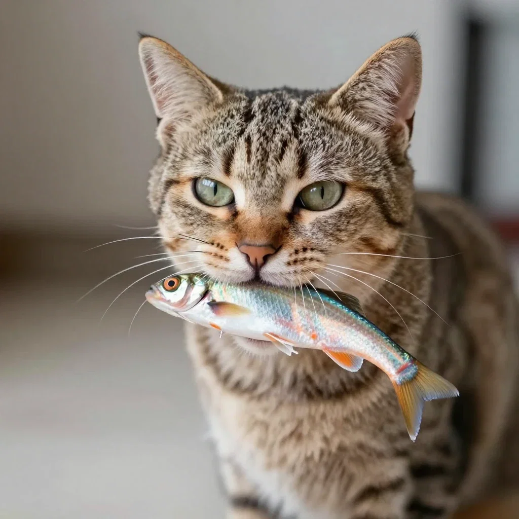 お魚くわえたドラ猫
