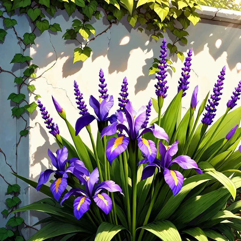 Mariage Harmonieux de la Lavande et de l'Iris