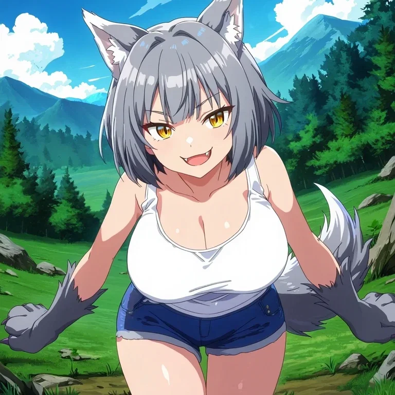 灰色狼少女