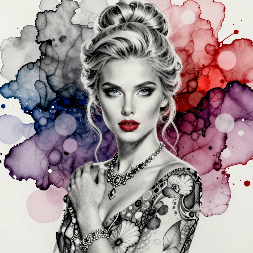 Black and white portrait