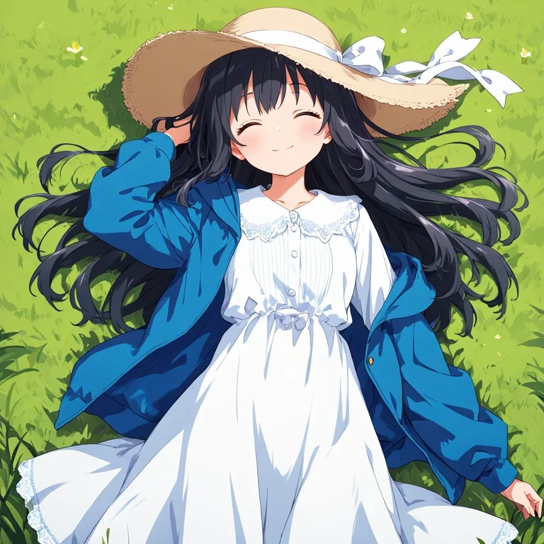 野原でお昼寝