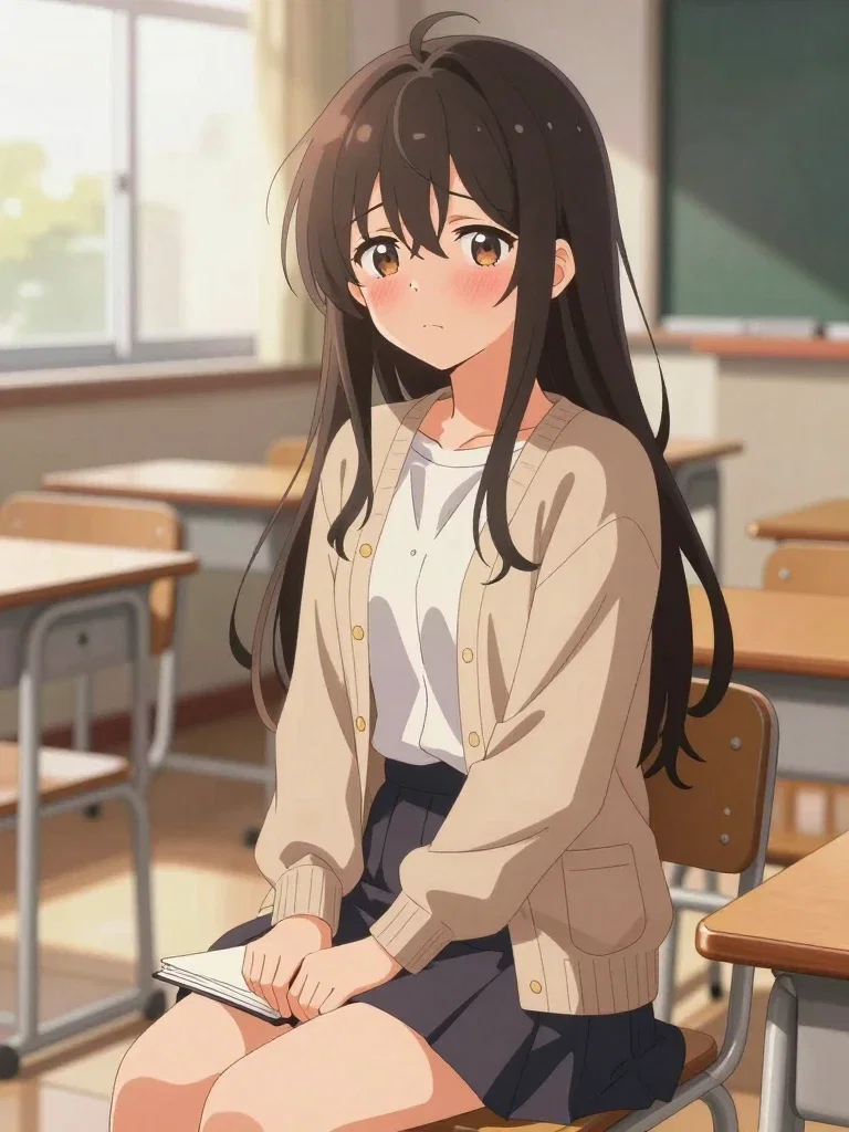 Anime college girl