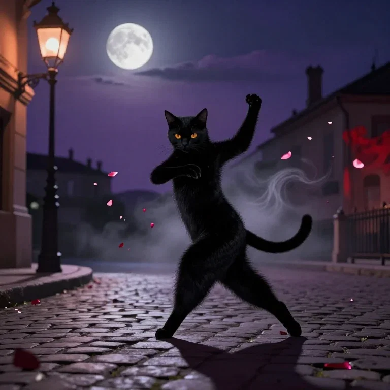 黒猫のタンゴ (自動プロンプト)