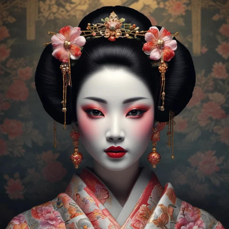 Poupée Geisha Réaliste Délicate