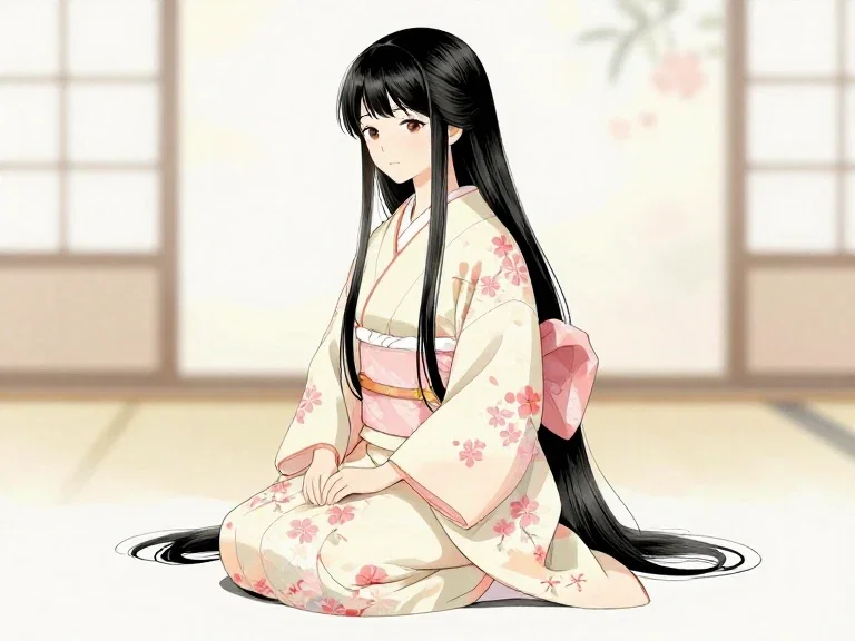 和服のお姫様