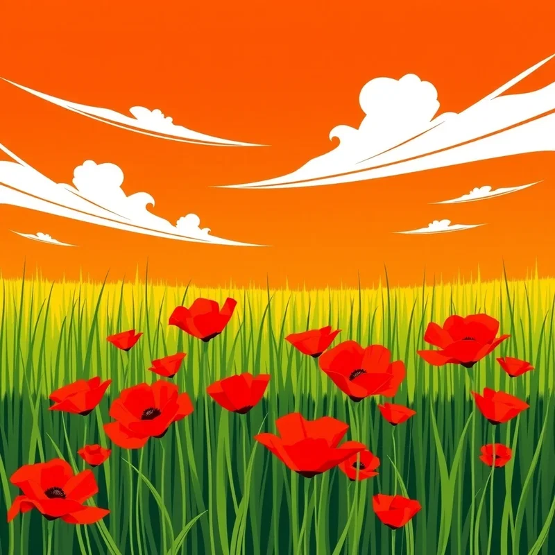 Champ de Coquelicots Simpliste