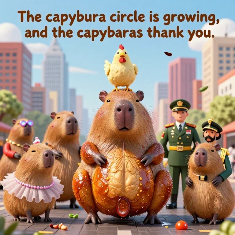 The capybara circle is growing
