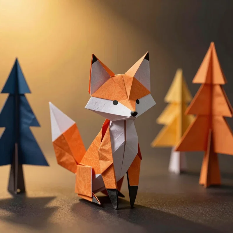 Renard en Origami
