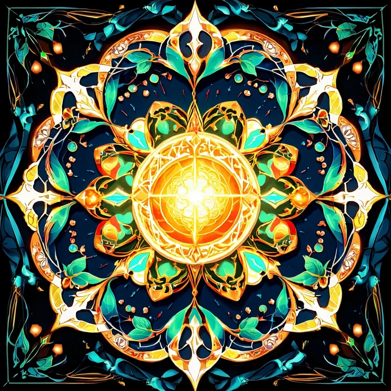 Mandala Floral Lumineux