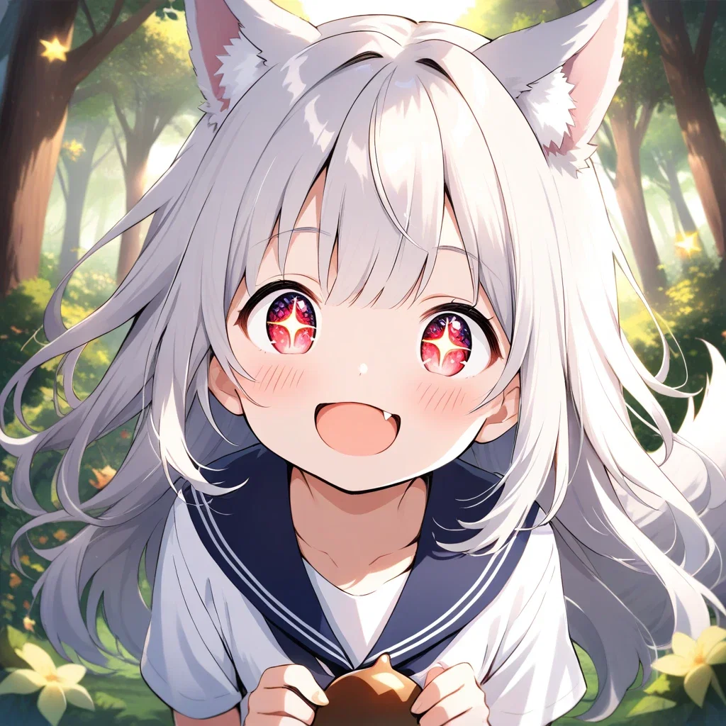 森にどんぐりを拾いに来ました