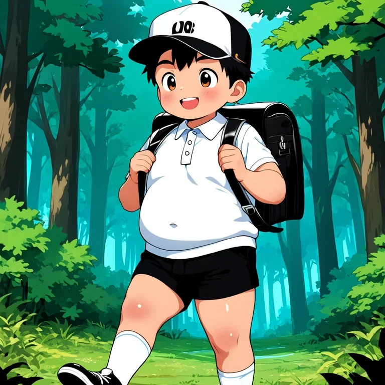 深い森が通学路