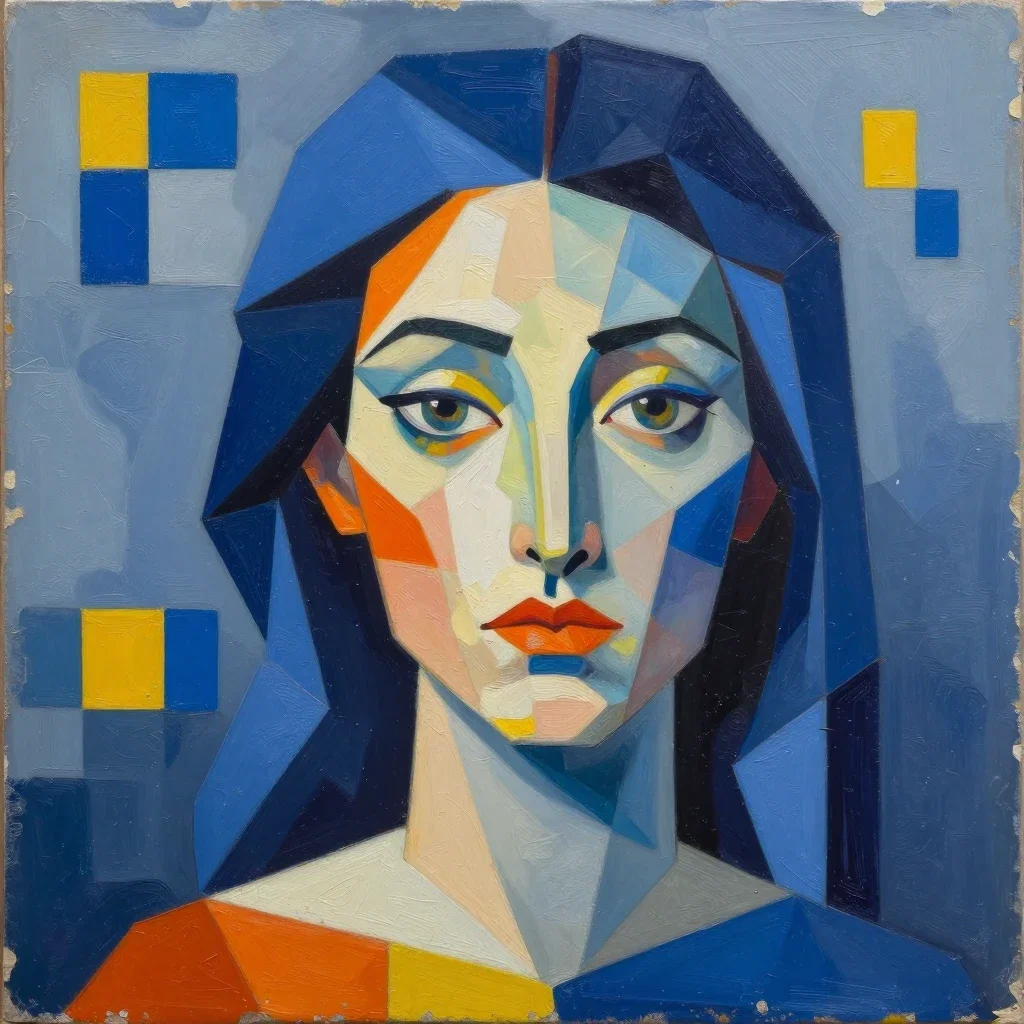 Cubism Woman Portrait