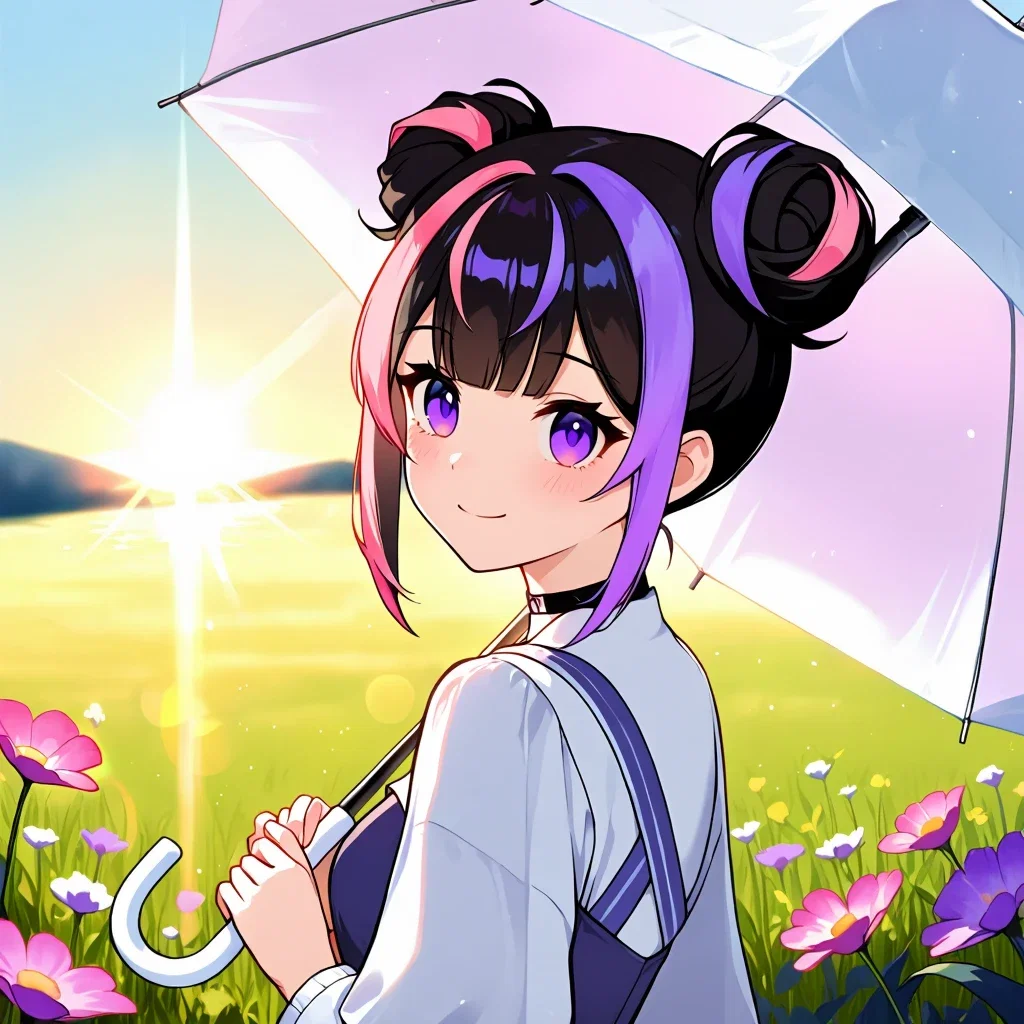 夕日とNeta Luminaちゃん