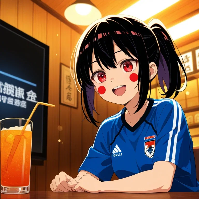 日本代表を応援する女の子4