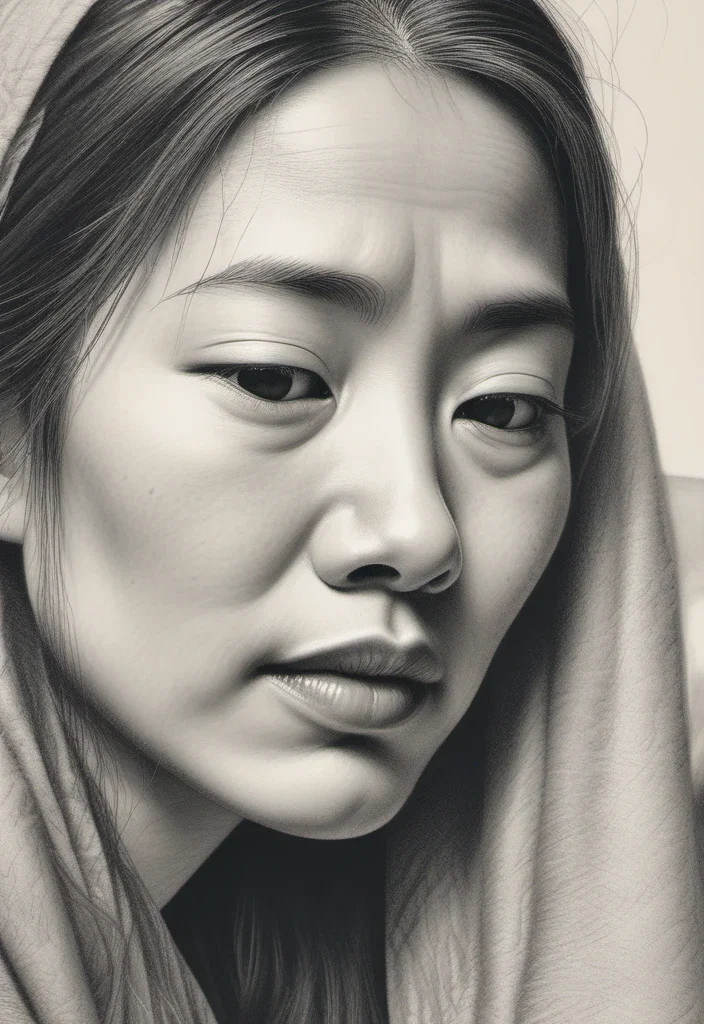 Femme Japonaise Songeuse