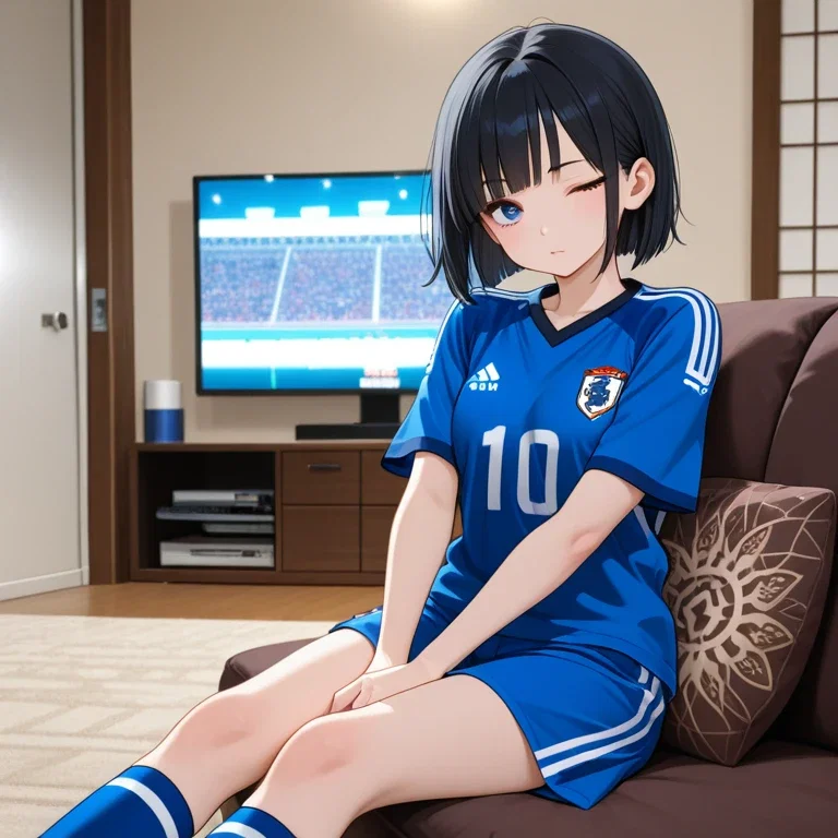 日本代表を応援する女の子6