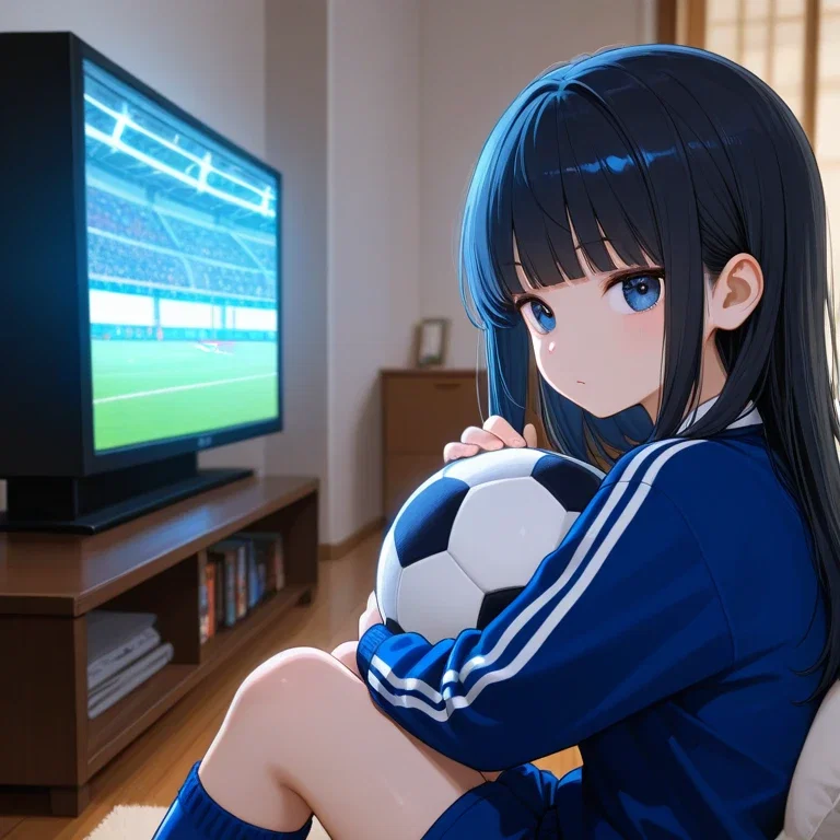 日本代表を応援する女の子5