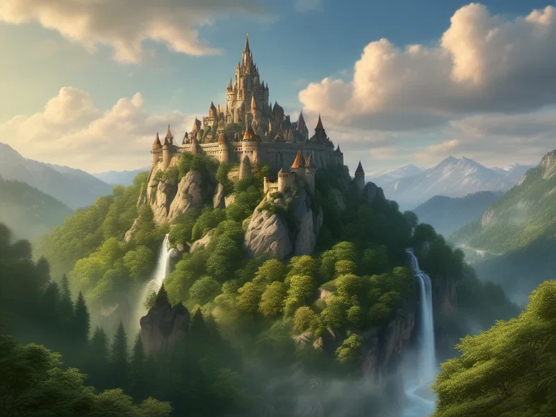 Citadelle Elfique sur son Promontoire Rocheux