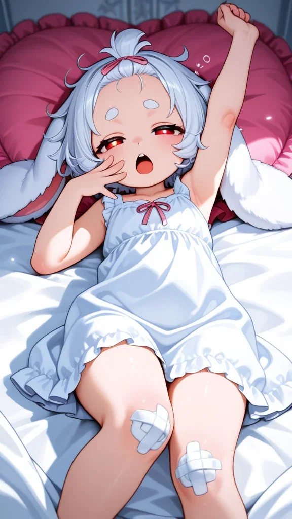 額兎(ﾃﾞｺｯﾄ)ちゃん　起床
