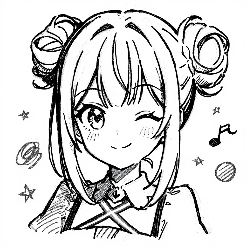 手描き風Neta Luminaちゃん