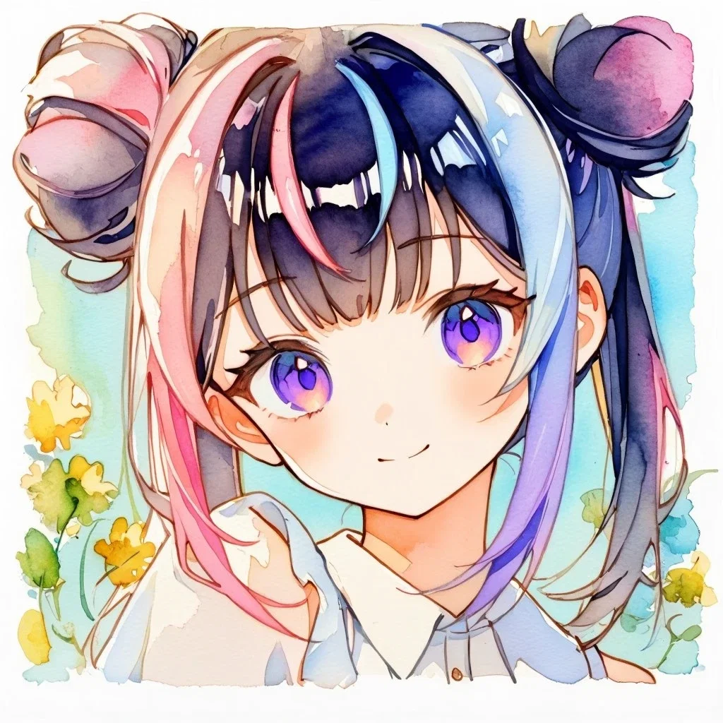 水彩画風Neta Luminaちゃん