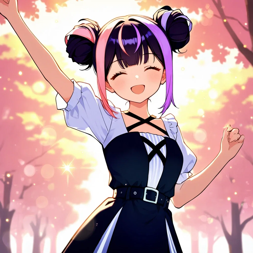 笑顔で踊るNeta Luminaちゃん