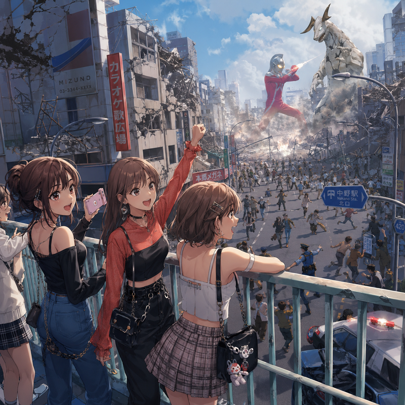 高みの見物のウルトラセブンファンの女の子たち