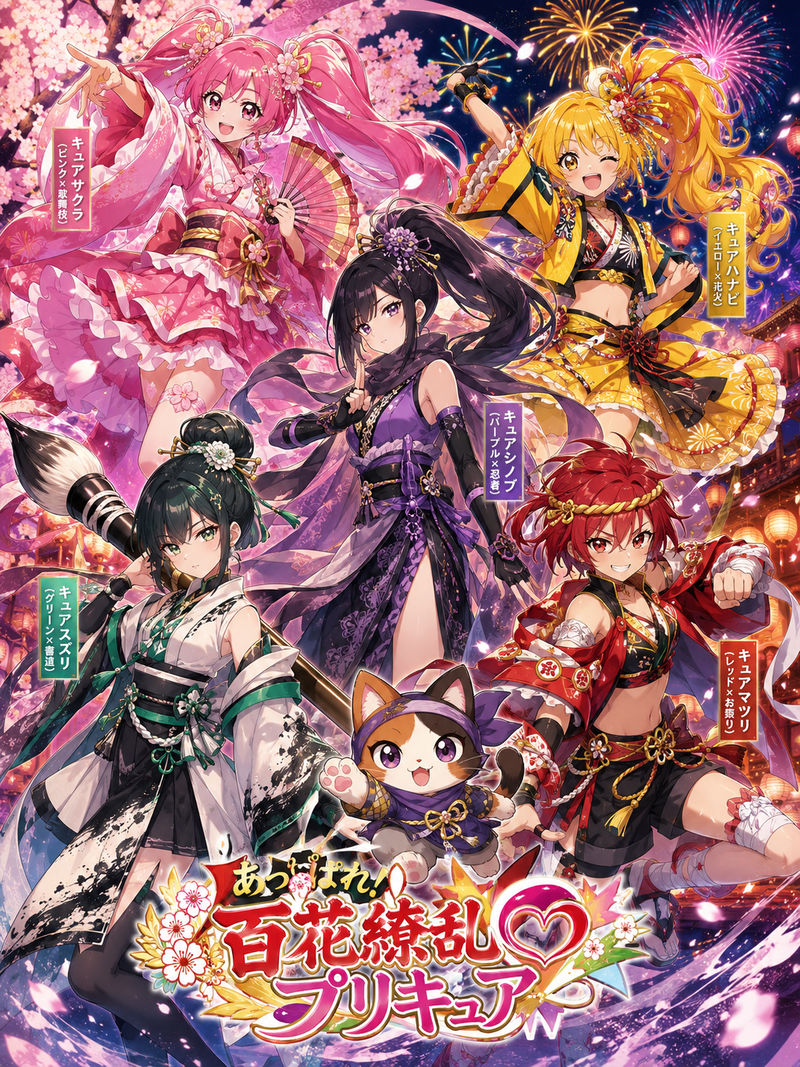 嘘番組「あっぱれ！百花繚乱♡プリキュア」（別ヴァージョン）