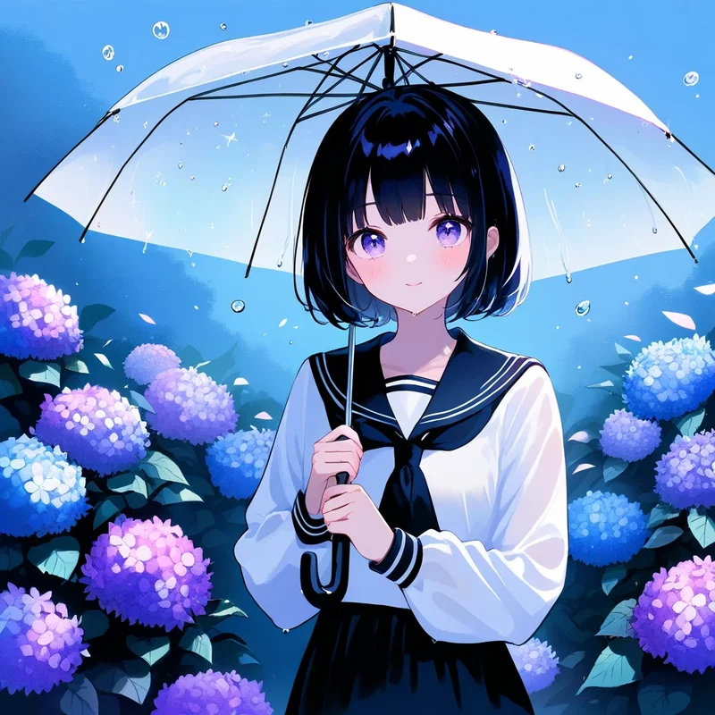 紫陽花の少女