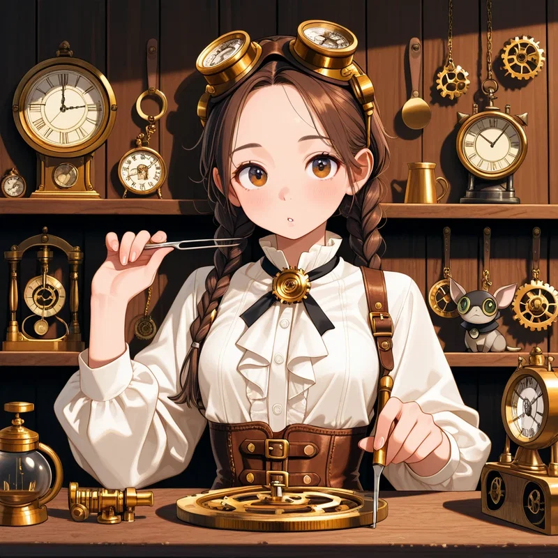 スチームパンクな時計修理屋さん